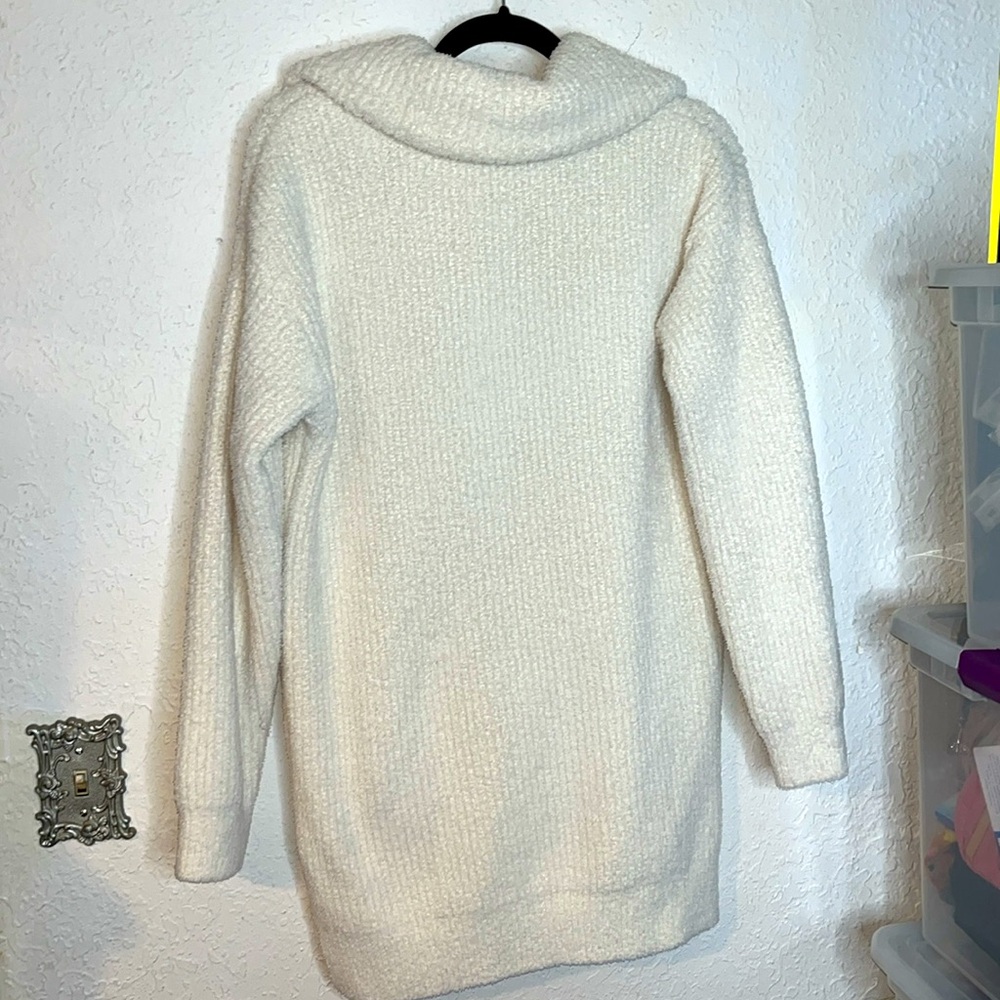 Barefoot Dreams Cream Zip-Up Sweater - Picture 4 of 4